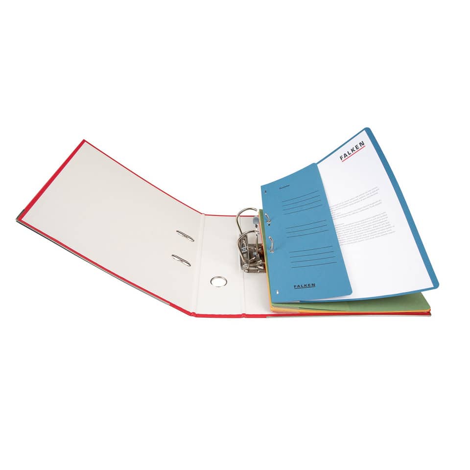 Ösenhefter, A4, 250 g/m², halber Deckel, kfm. Heftung, Manilakarton, orange FALKEN 80000516 FALKEN  80000516