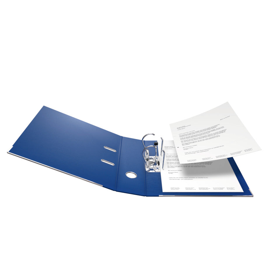 Ordner Chromocolor, DIN A4, PP, 80 mm, breit, auswechselbares Rückenschild, blau FALKEN 11285467 FALKEN 11285467 Chromcolor