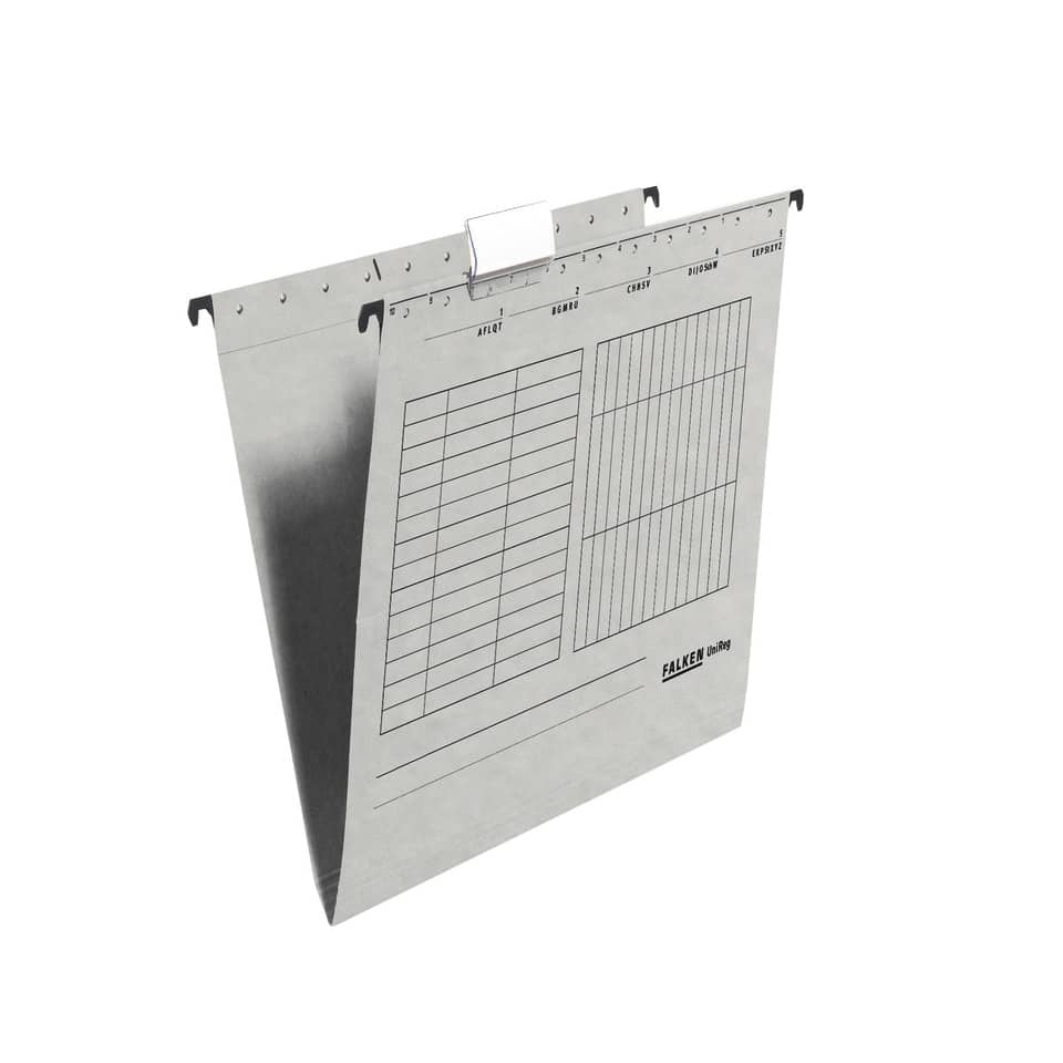 Hängemappe UniReg, 230g/m²-Kraftkarton, seitlich offen, grau FALKEN 80004427