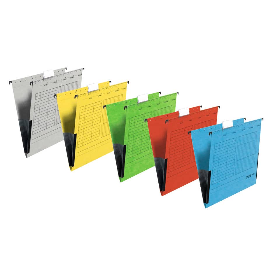Hängetasche UniReg, 230g/m²-Kraftkarton, mit Leinenfröschen, blau FALKEN 80002561 FALKEN 80002561 m. Leinenfröschen