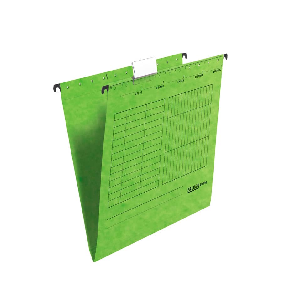 Hängemappe UniReg, 230g/m²-Kraftkarton, seitlich offen, grün FALKEN 80002520