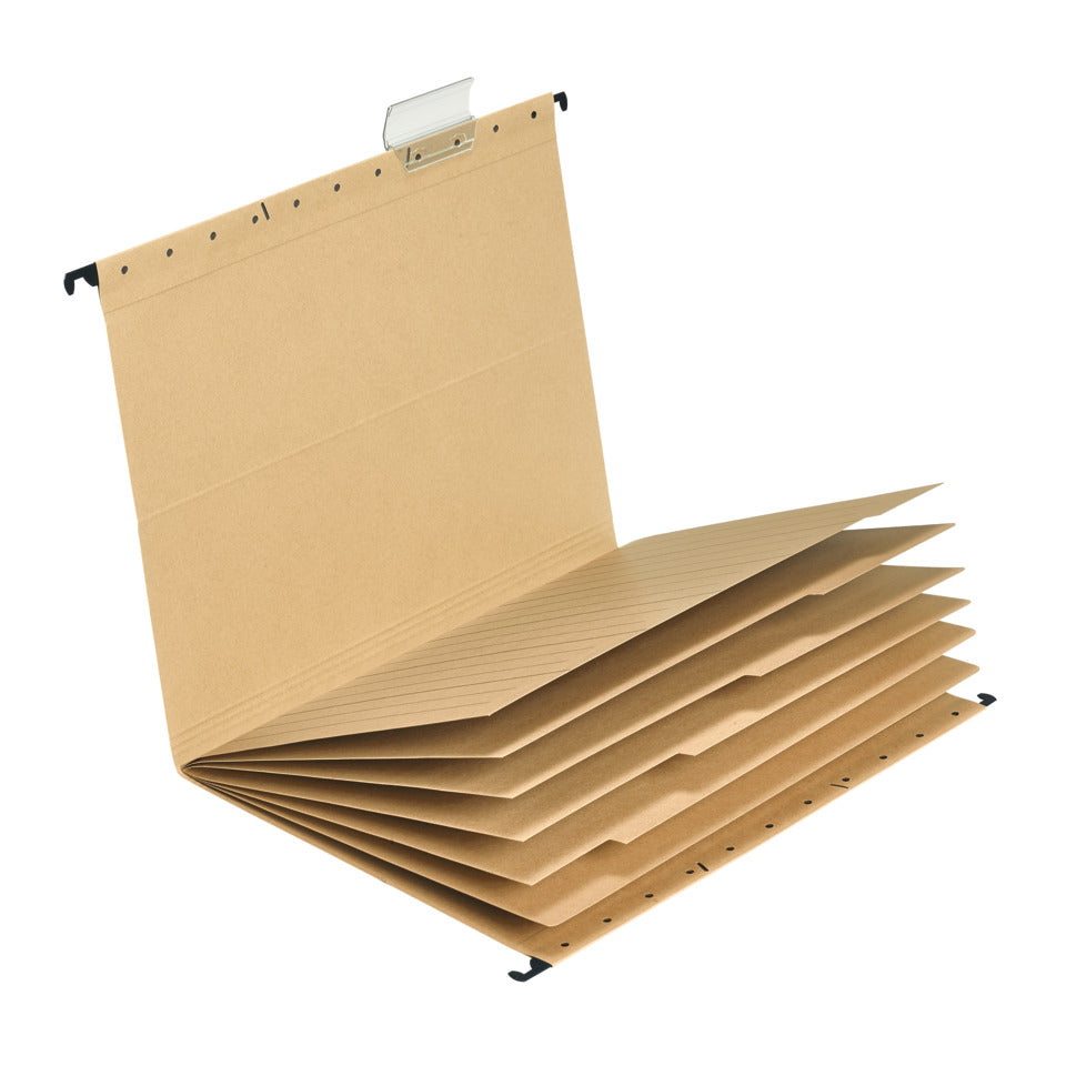 Projekt-/Personalmappe UniReg DIN A4, 230g/qm Kraftkarton, 6 Trennblätter, seitlich offen, braun FALKEN 15046560 FALKEN 15046560 230g