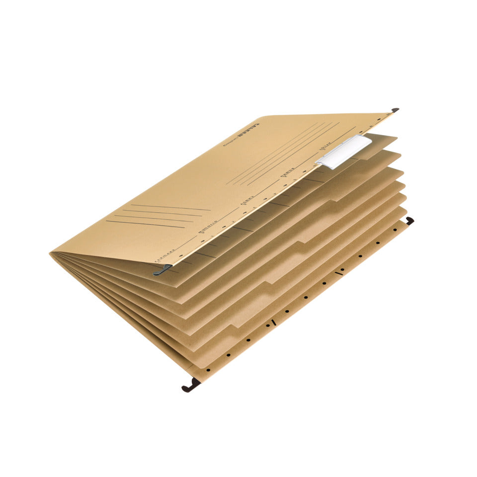Projekt-/Personalmappe UniReg DIN A4, 230g/qm Kraftkarton, 6 Trennblätter, seitlich offen, braun FALKEN 15046560 FALKEN 15046560 230g