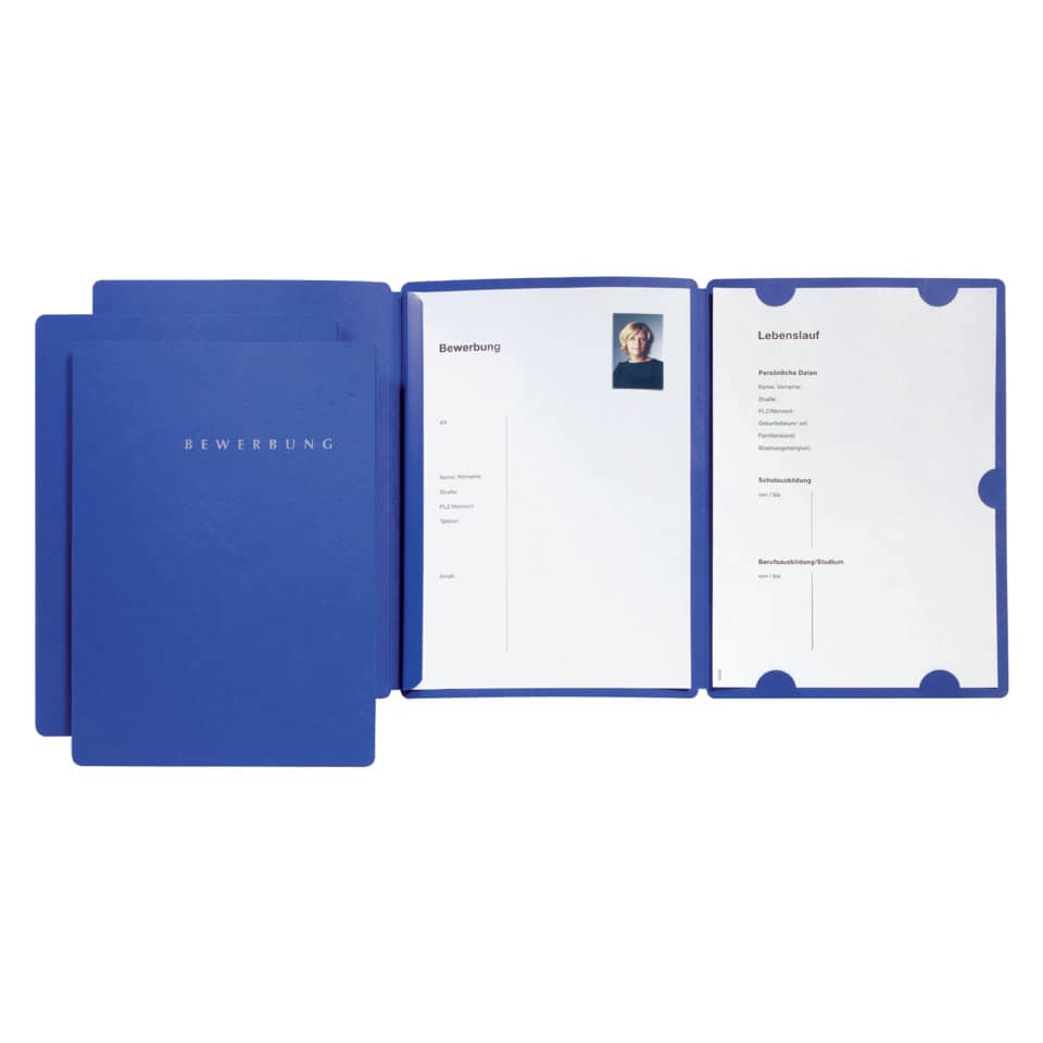 Bewerbungsmappe Select Basic, A4, blau PAGNA 22002-02 PAGNA 22002-02 m. Klemmsch