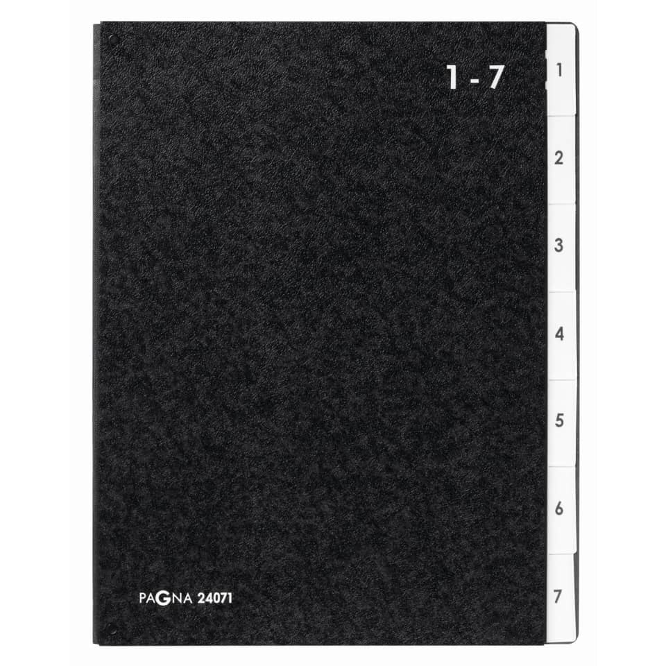 Pultordner 1-7, A4, schwarz PAGNA 24071-04 PAGNA 24071-04 Hartpappe 7tlg