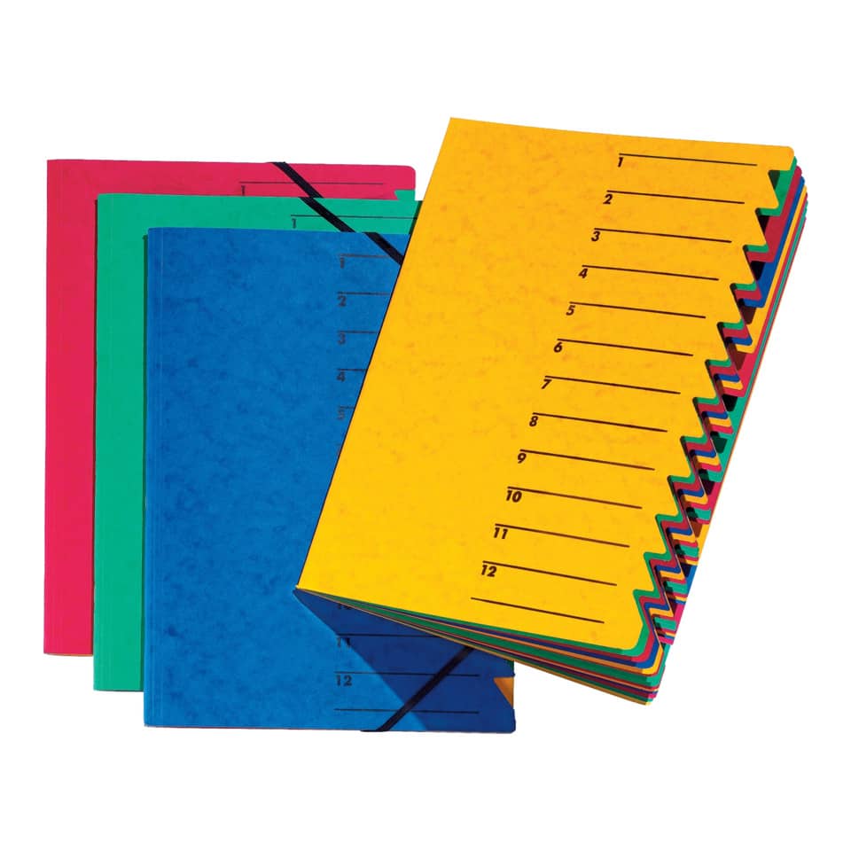 Ordnungsmappe, A4, 12-teilig, gelb PAGNA 24131-05 PAGNA 24131-05 Gummizug