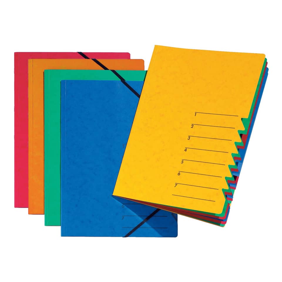 Ordnungsmappe Easy 1-7, Pressspan, gelb PAGNA 24061-05 PAGNA 24061-05 7 Gummizug