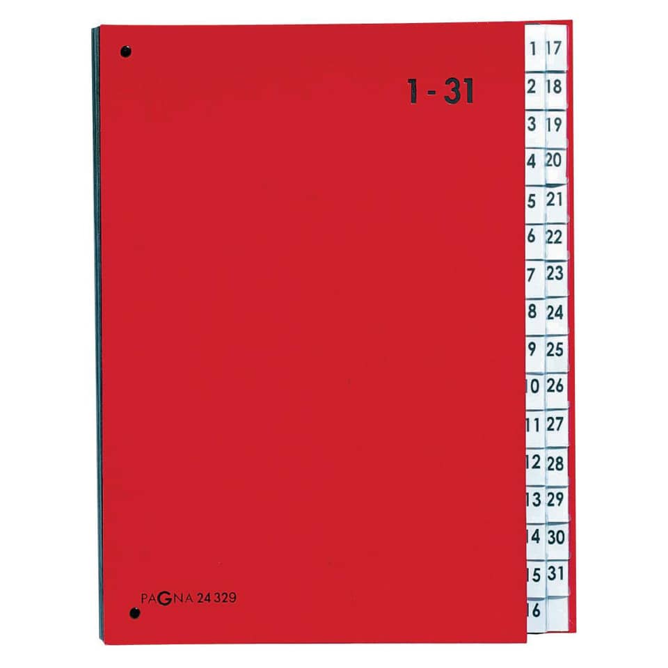Pultordner 1-31, 32 Fächer, rot PAGNA 24329-01