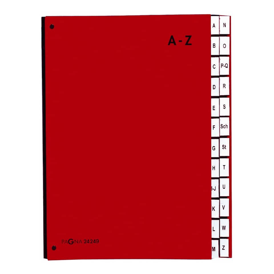 Pultordner A-Z, A4, 24-teilig, rot PAGNA 24249-01 PAGNA 24249-01  24-teilig