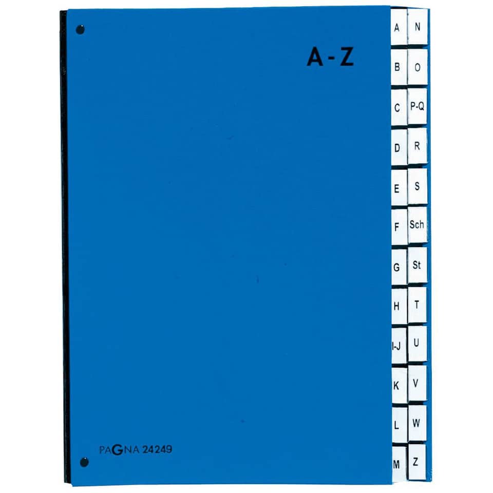 Pultordner A-Z, A4, 24-teilig, blau PAGNA 24249-02 PAGNA 24249-02  24-teilig