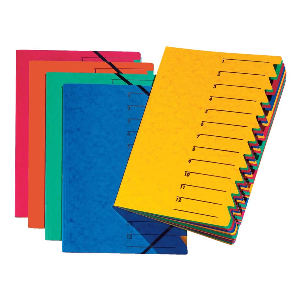 Ordnungsmappe Easy 1-12, A4, Pressspan, orange PAGNA 24131-12 PAGNA 24131-12 Gummizug