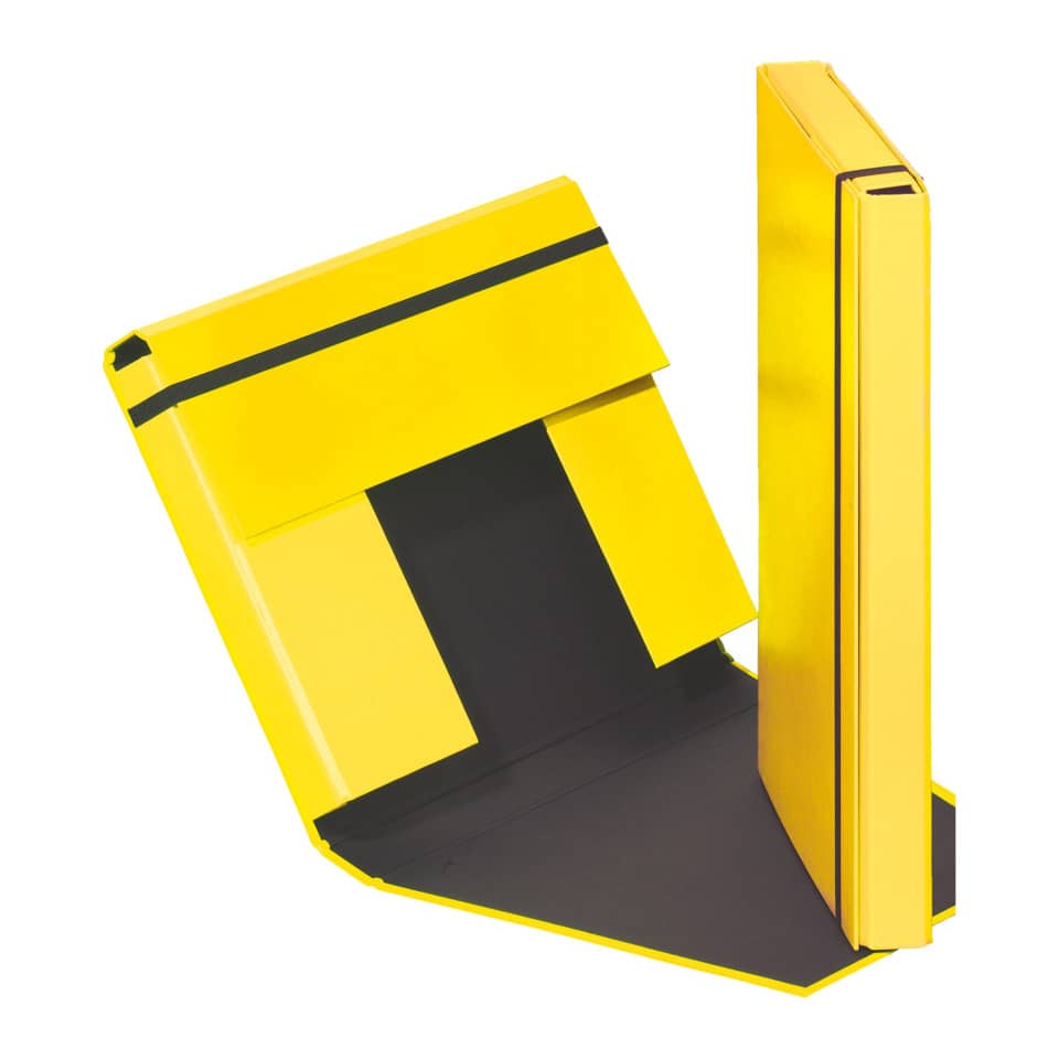 Heftbox Basic, A4, Gummizugverschluss, gelb PAGNA 21309-04 BASIC COLOURS 21309-04