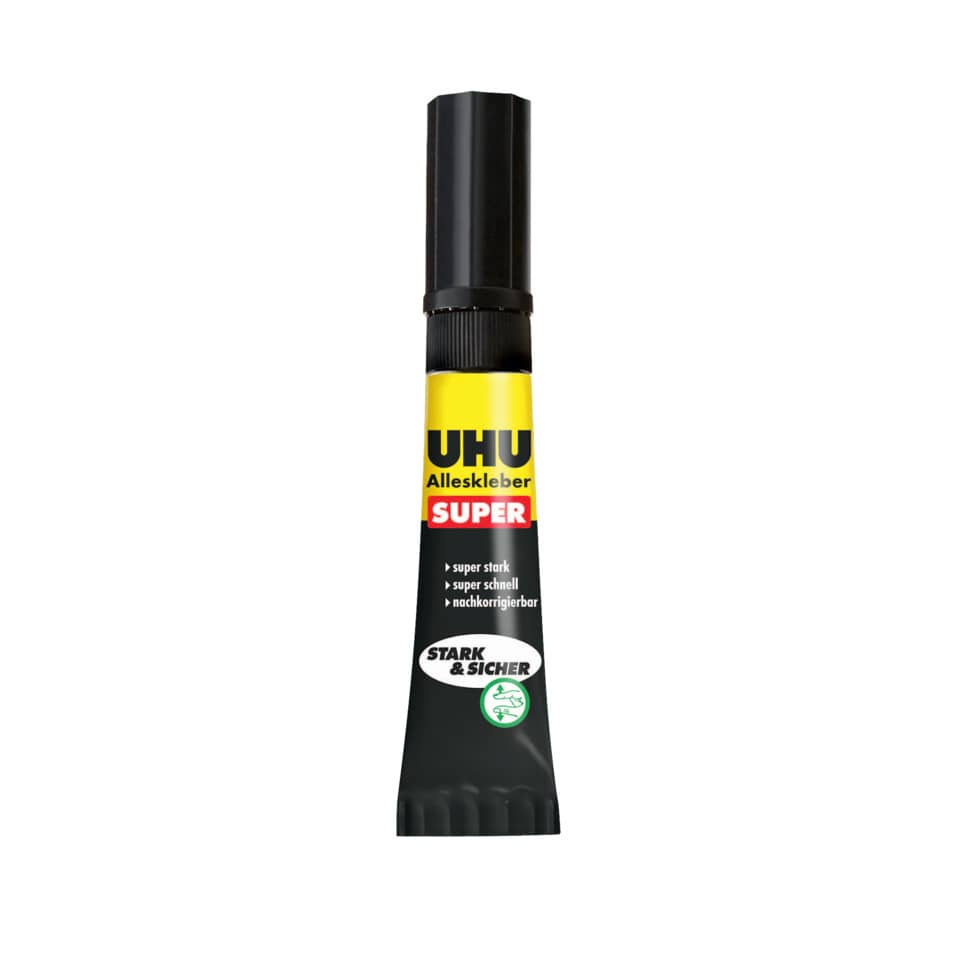 Alleskleber SUPER Stark&Sicher, Tube mit 7g, Infokarte UHU 46960 UHU 46960 Strong & Safe
