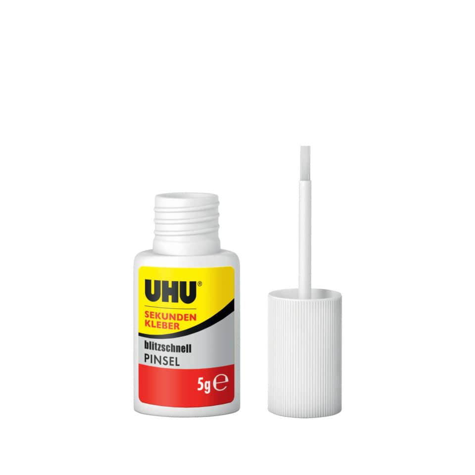 Sekundenkleber blitzschnell PINSEL, Flasche mit 5 g UHU 45545