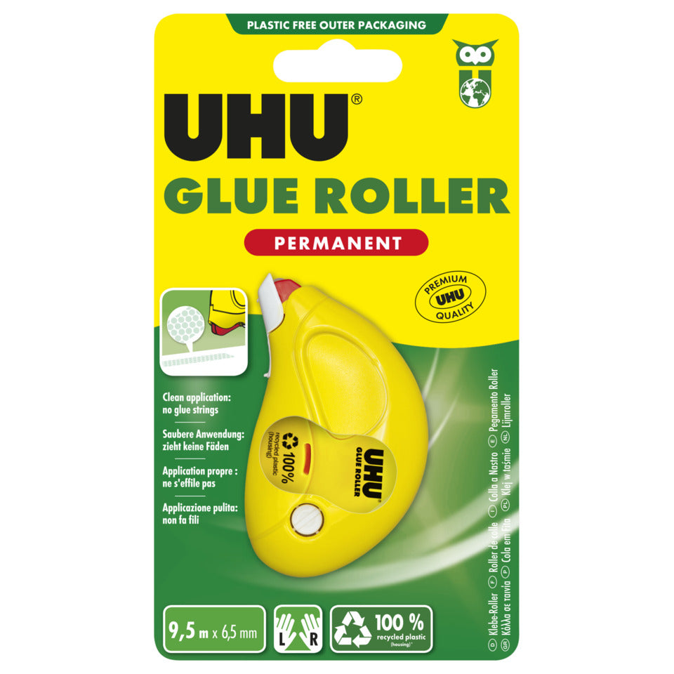 Kleberoller Einweg permanent gelb   6,5mmx9,5m UHU 50465 UHU 50465 Einweg