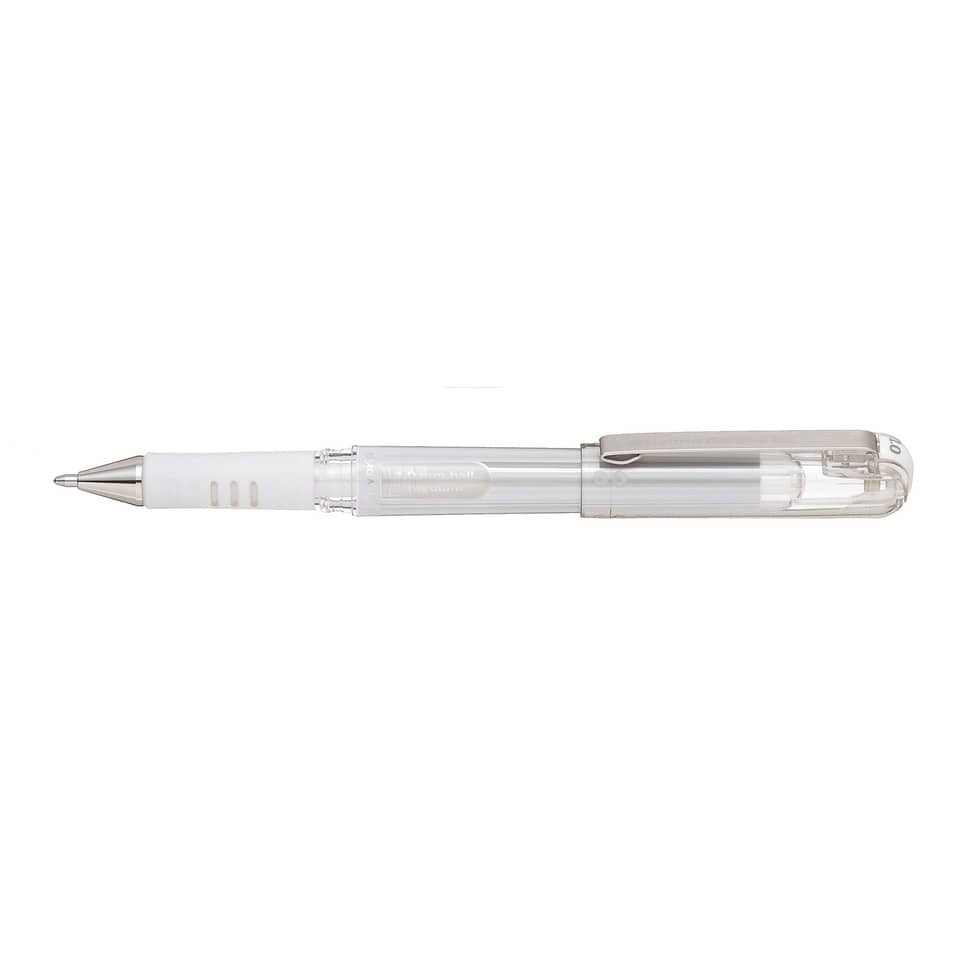 Gel-Tintenroller Hybrid Gel Grip DX K230, 0,5mm, metallic weiß PENTEL K230WO PENTEL K230-WO Metallic Grip