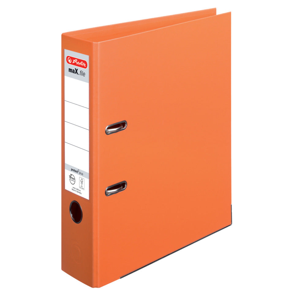 Ordner maX.file protect plus, A4, 80mm, orange HERLITZ 300002688 HERLITZ 300002688 10834471 ChromoColor