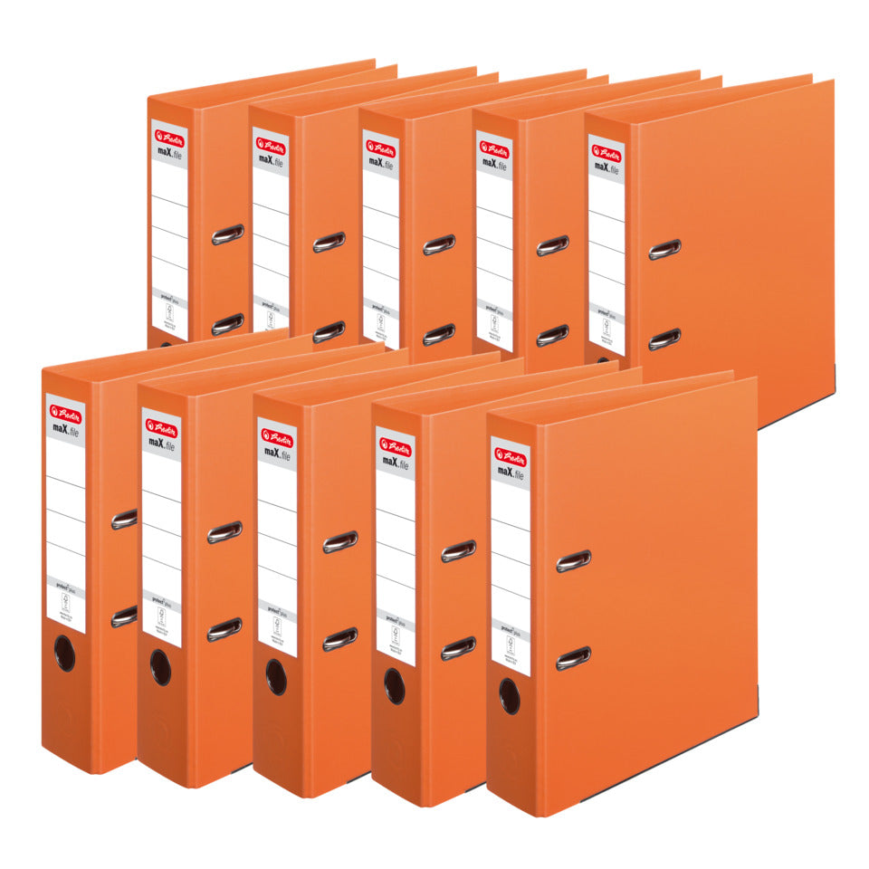 Ordner maX.file protect plus, A4, 80mm, orange HERLITZ 300002688 HERLITZ 300002688 10834471 ChromoColor