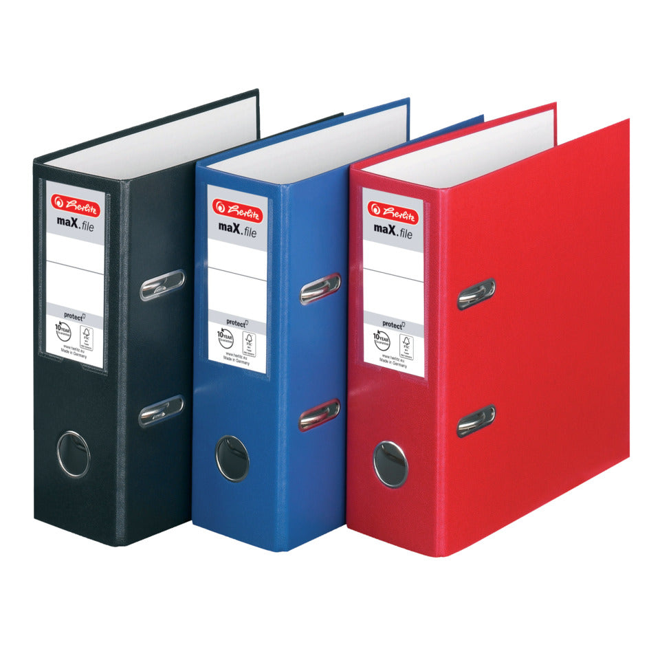 Ordner maX.file protect, A5 hoch, 80mm, rot HERLITZ 300002765 HERLITZ 300002765 10842318