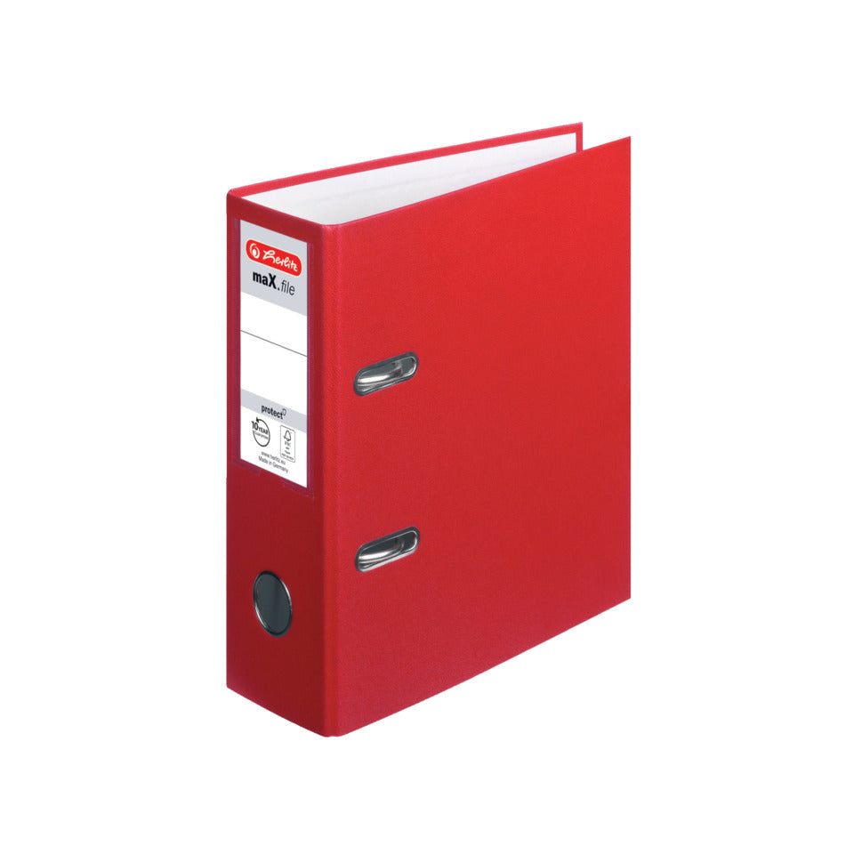 Ordner maX.file protect, A5 hoch, 80mm, rot HERLITZ 300002765 HERLITZ 300002765 10842318