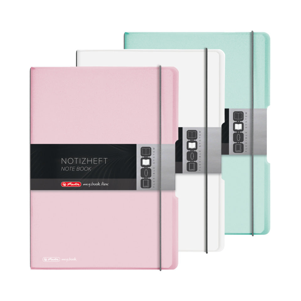 Notizheft my.book flex, A4, 80 Blatt, liniert/kariert, transparent HERLITZ 300003349 HERLITZ 300003349 11361425 my.book Fl