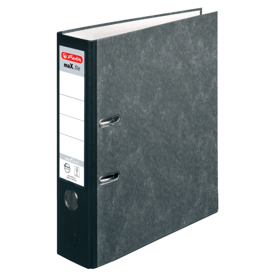 Ordner maX.file nature pocket, A4, 80mm, schwarz HERLITZ 300002830 HERLITZ 300002830 10900256