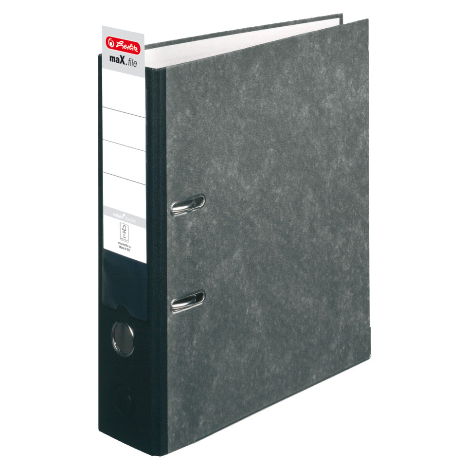 Ordner maX.file nature pocket, A4, 80mm, schwarz HERLITZ 300002830 HERLITZ 300002830 10900256