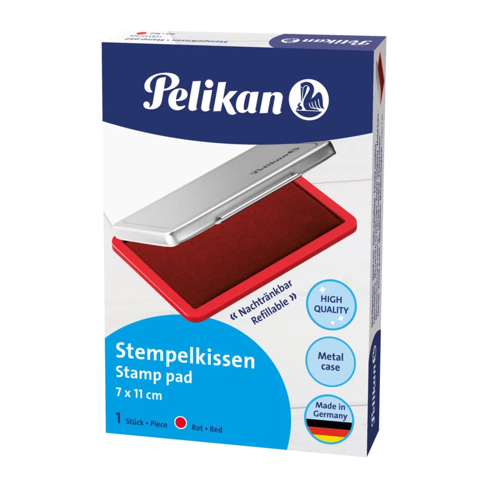 Stempelkissen Gr.2, 7 x 11cm, rot PELIKAN 100436059 PELIKAN 100436059 331025 7x11 Metall