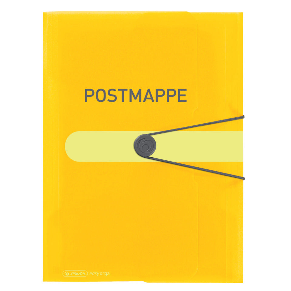 Gummizugmappe, A4, Kunststoff, transparent gelb HERLITZ 300000787 HERLITZ 300000787 11394343 Postmappe