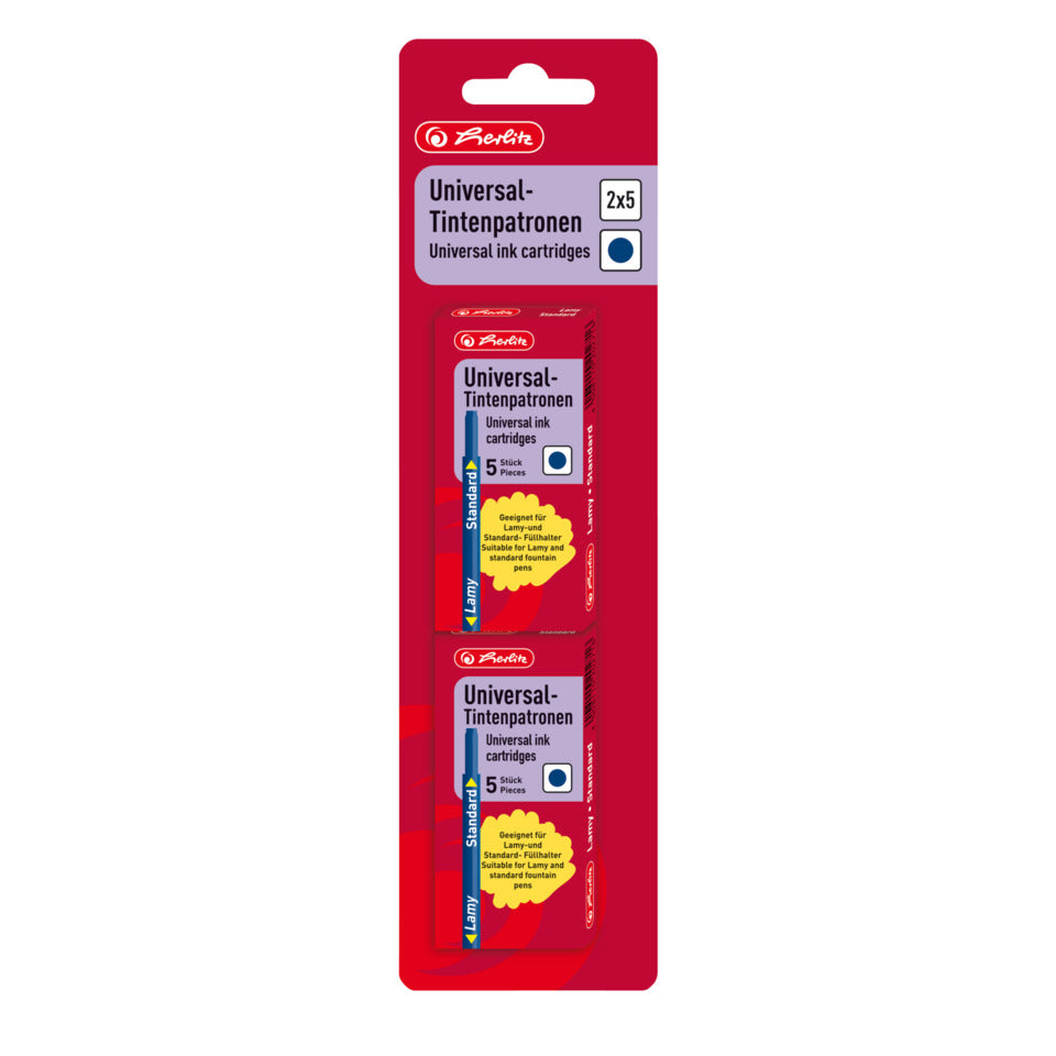 Tintenpatrone, 2 x 5 Stück, blau HERLITZ 300002408 HERLITZ 300002408 10412070
