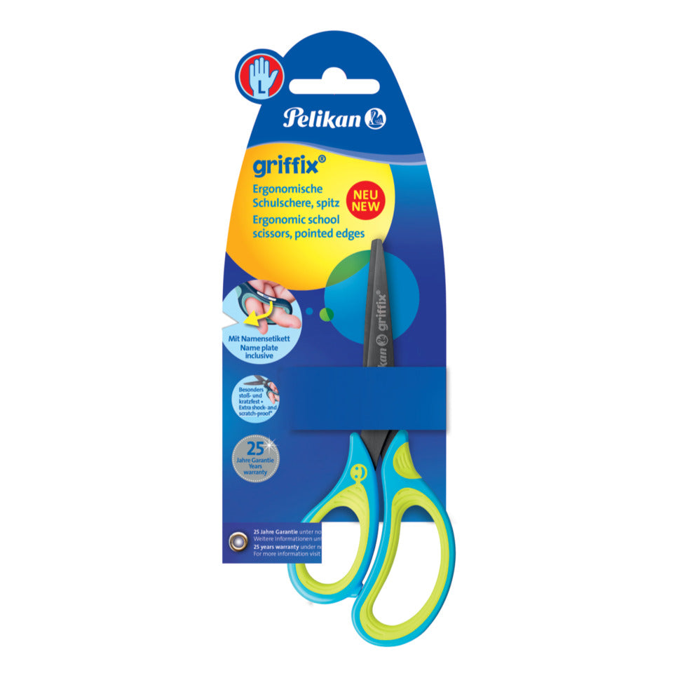 Schulschere griffix® links, 15cm, spitz, blau PELIKAN 100401656 PELIKAN 100401656 810265 Links spitz