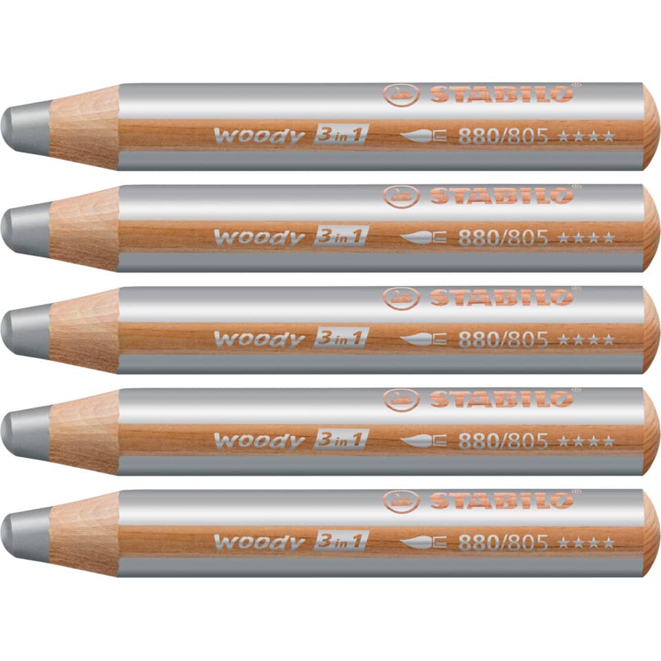 Multitalent-Stift woody 3 in 1, silber STABILO 880/805 STABILO 880/805 Woody 3 in 1