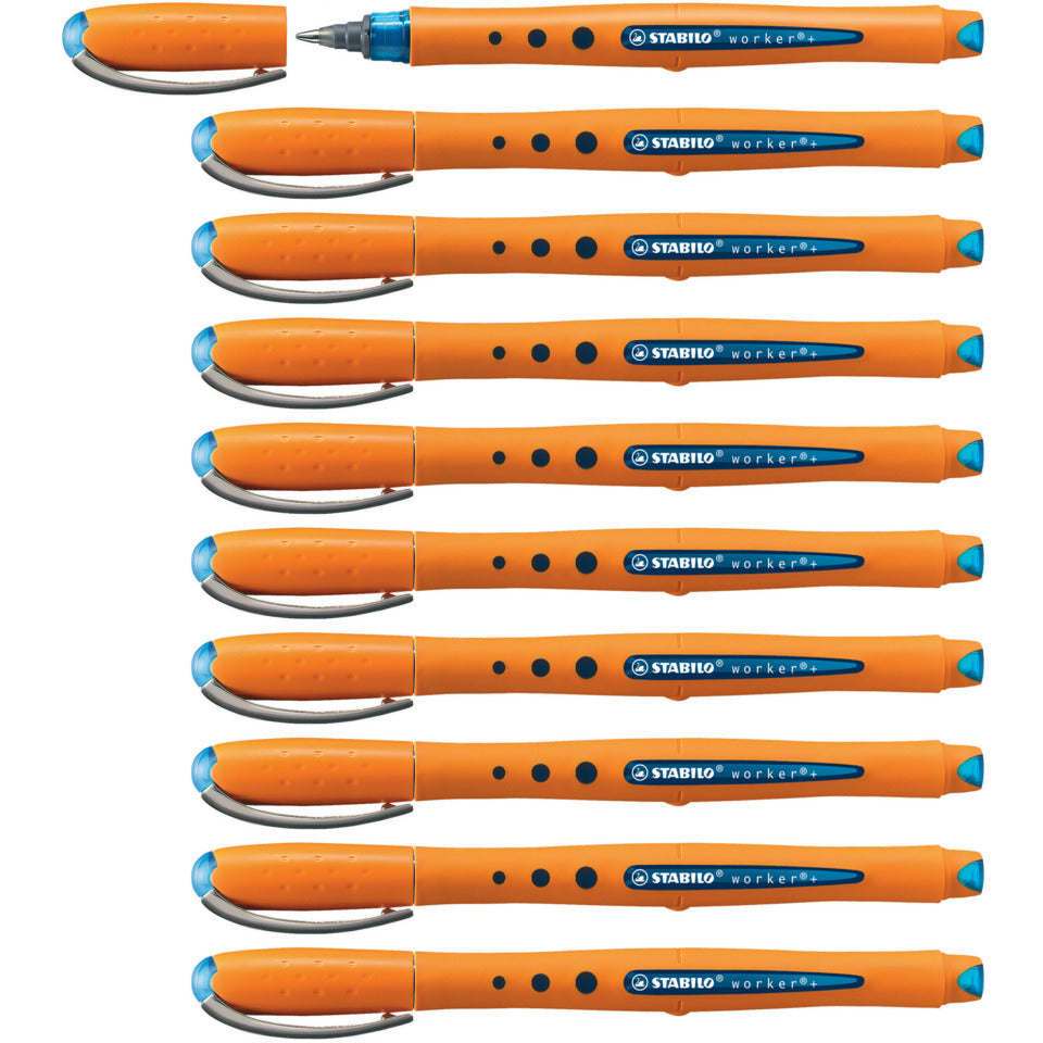 Tintenroller worker®+ medium, 0,5 mm, blau STABILO 2018/41