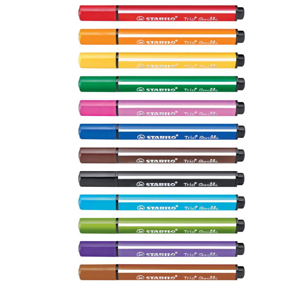 Fasermaler Trio® Scribbi, 1,5 - 2,0 mm, blau STABILO 368/932