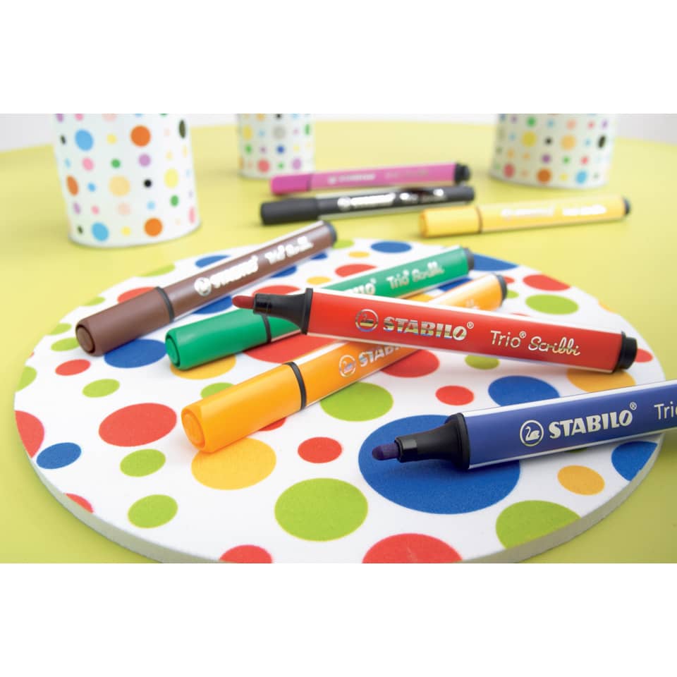 Fasermaler Trio® Scribbi, 1,5 - 2,0 mm, grün STABILO 368/936