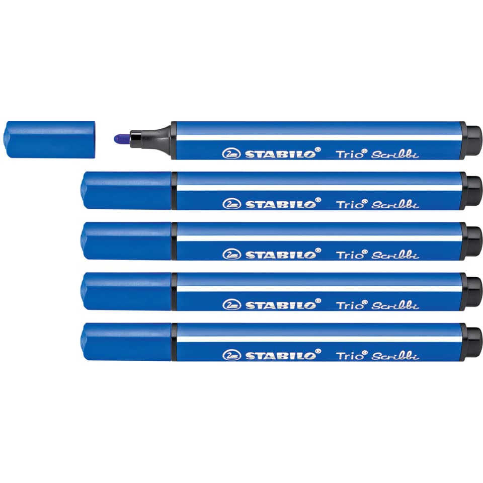 Fasermaler Trio® Scribbi, 1,5 - 2,0 mm, blau STABILO 368/932