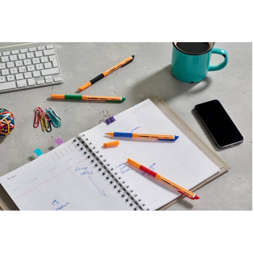 Gelschreiber pointVisco® Etui, 0,5 mm, sortiert, Etui mit 4 Stiften STABILO 1099/4 STABILO 1099/4 sortiert