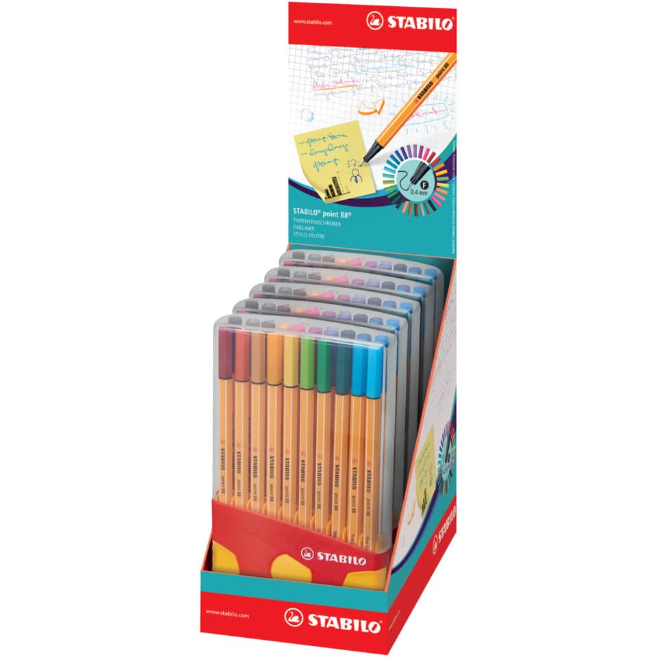 Fineliner point 88® ColorParade, Box mit 20 Stiften STABILO 8820-03 STABILO 8820-03 Colorparade