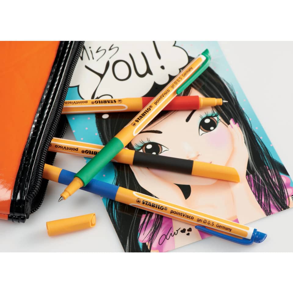 Gelschreiber pointVisco® Etui, 0,5 mm, sortiert, Etui mit 4 Stiften STABILO 1099/4 STABILO 1099/4 sortiert