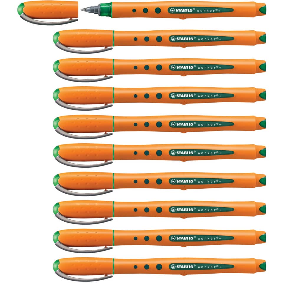 Tintenroller worker®+ fine, 0,3 mm, grün STABILO 2016/36 STABILO 2016/36  0.3mm