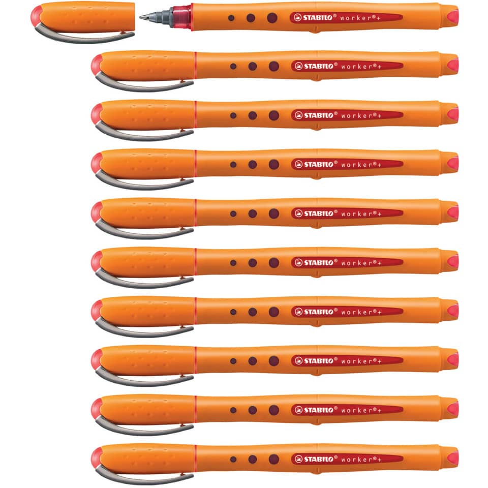 Tintenroller worker®+ fine, 0,3 mm, rot STABILO 2016/40 STABILO 2016/40  0.3mm