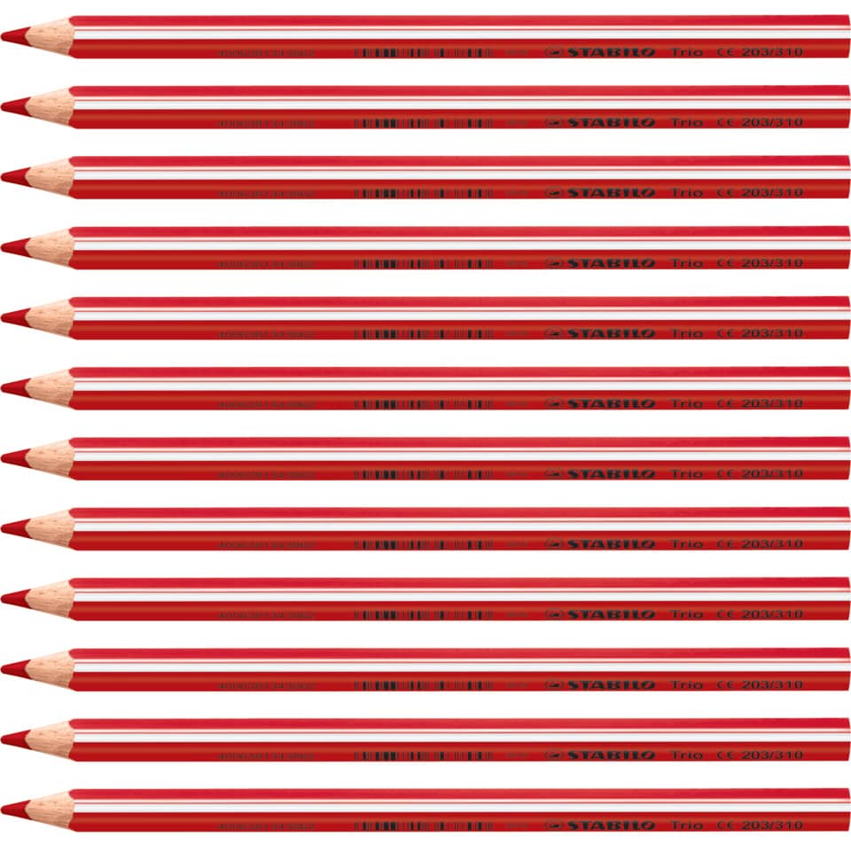 Farbstift Trio®, dick, 4,2 mm, rot STABILO 203/310