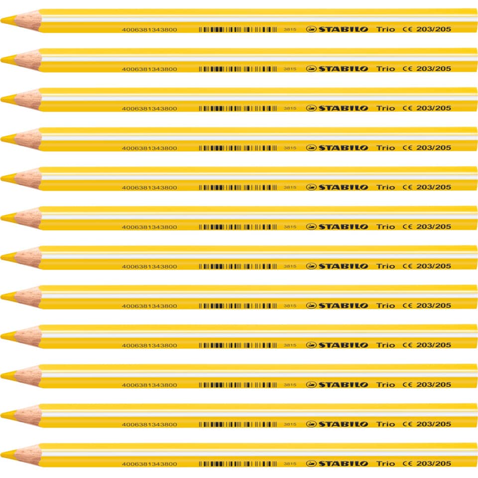 Farbstift Trio®, dick, 4,2 mm, gelb STABILO 203/205