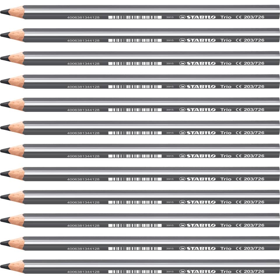 Farbstift Trio®, dick, 4,2 mm, grau STABILO 203/726