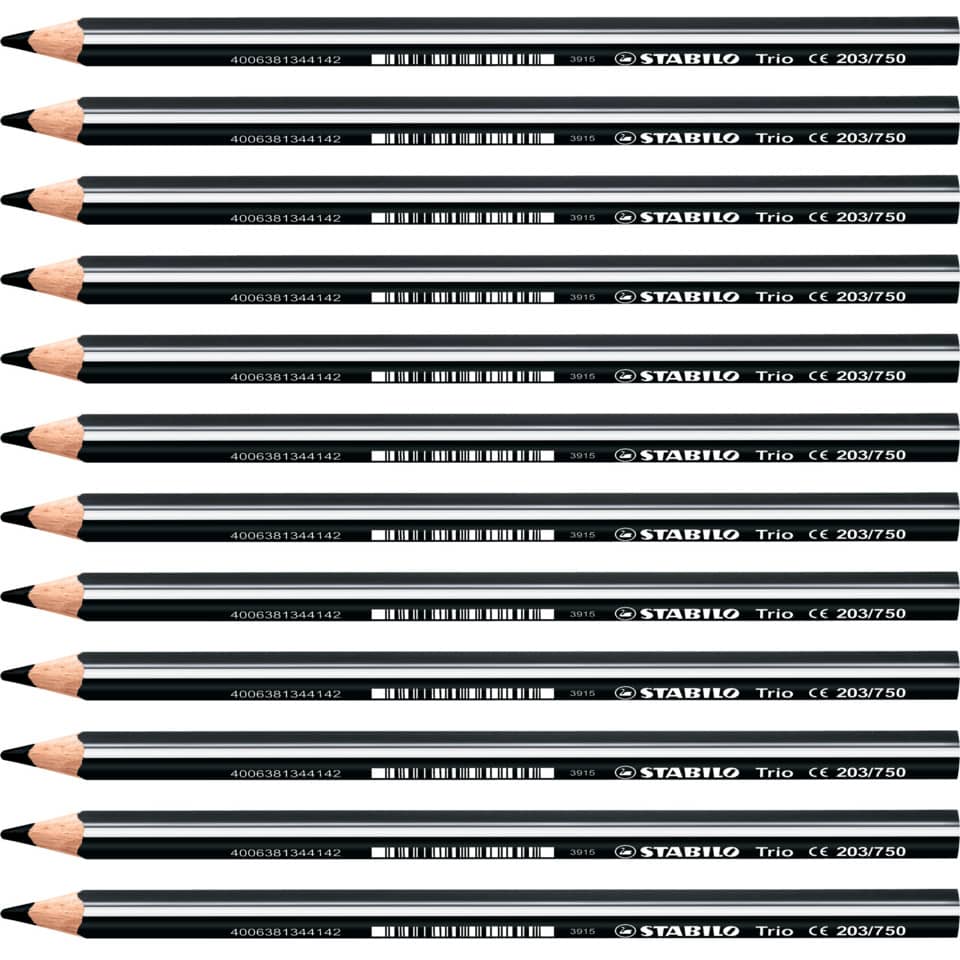 Farbstift Trio®, dick, 4,2 mm, schwarz STABILO 203/750