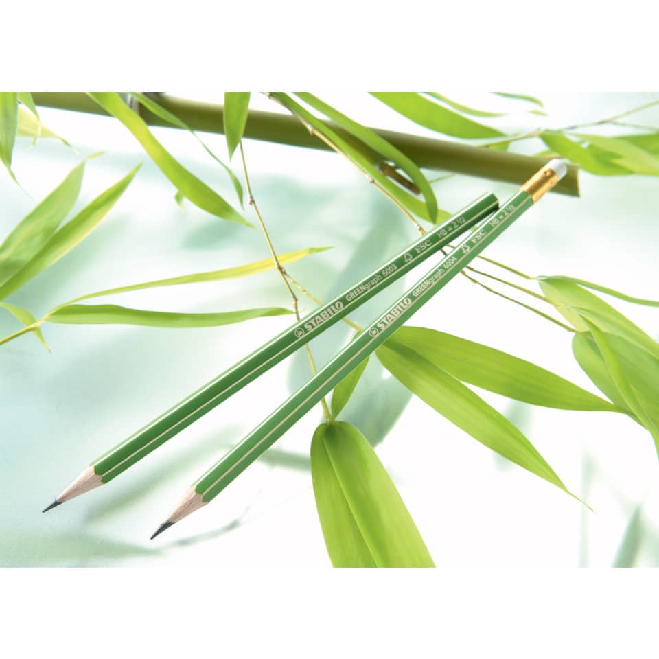 Bleistift mit Radierer GREENgraph® HB STABILO 6004/HB STABILO 6004HB m. Radierer