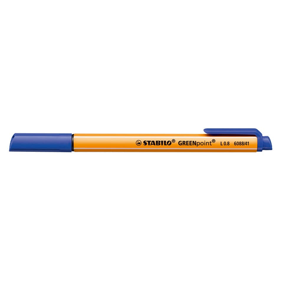 Faserschreiber GREENpoint®, 0,8 mm, blau STABILO 6088/41