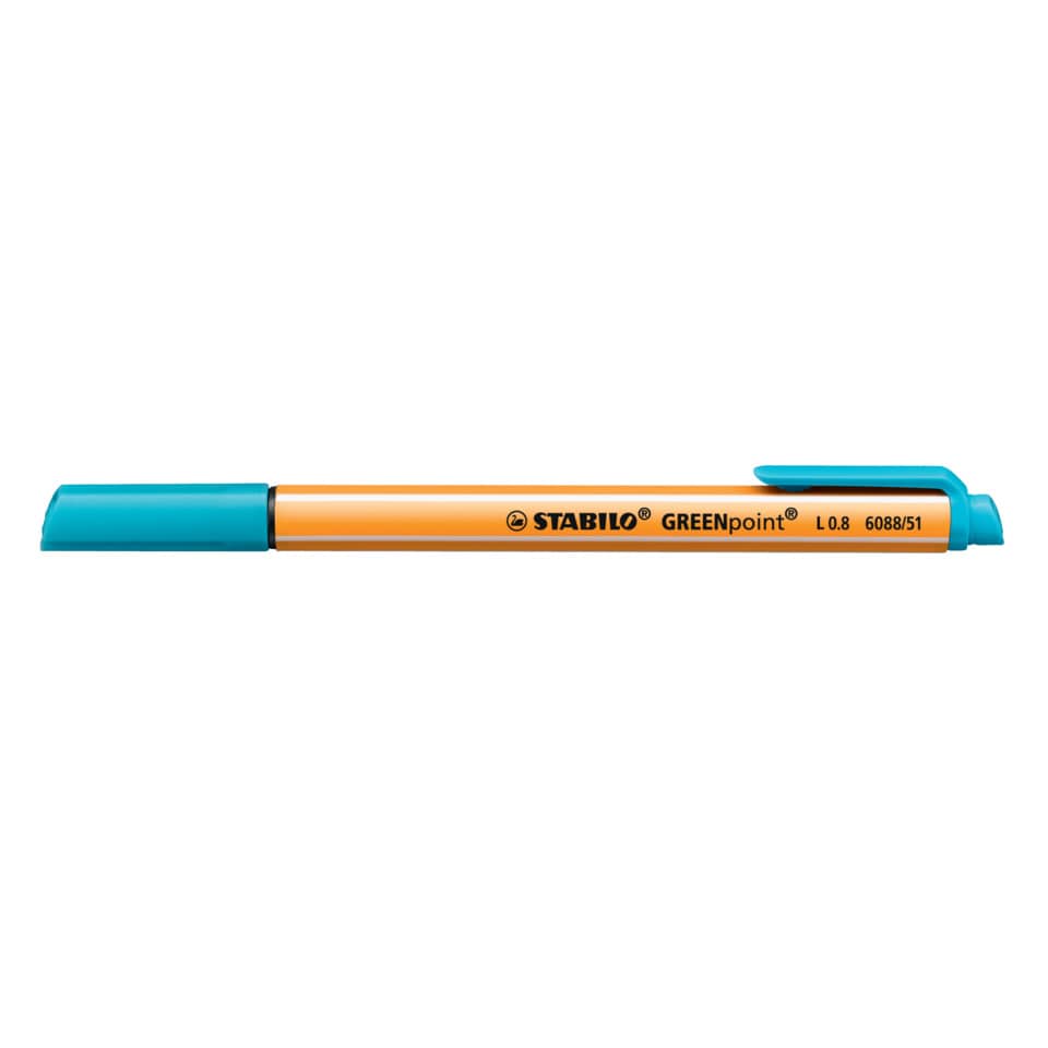 Faserschreiber GREENpoint®, 0,8 mm, türkis STABILO 6088/51