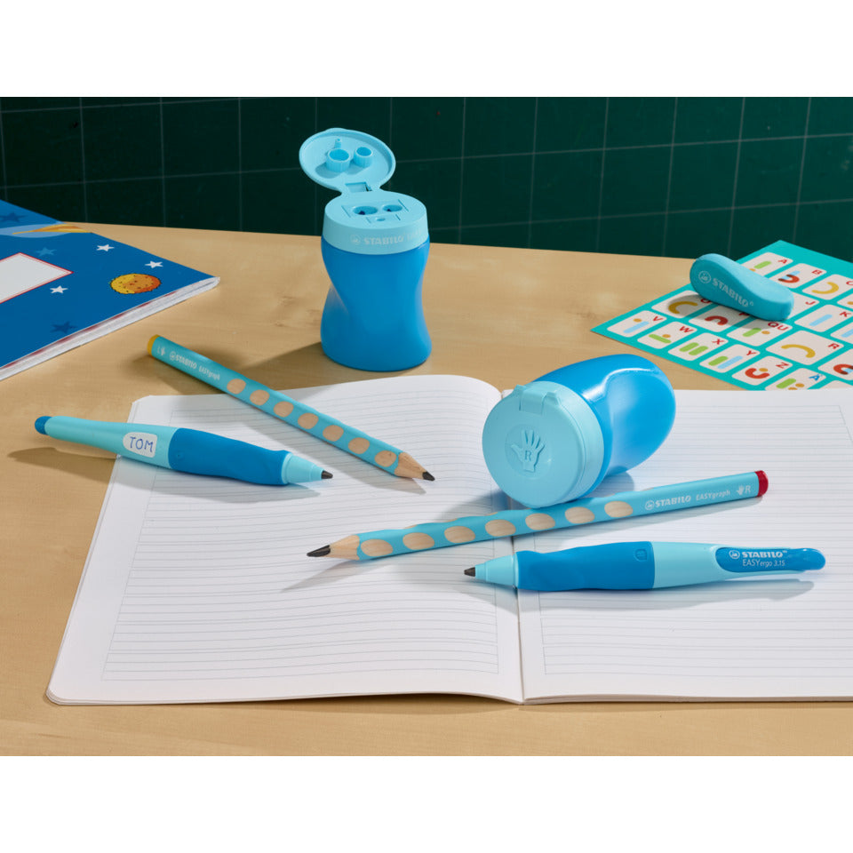 Dosenspitzer EASYsharpener, 3-fach, Rechtshänder, blau STABILO 4502/2 STABILO 4502/2 rechts