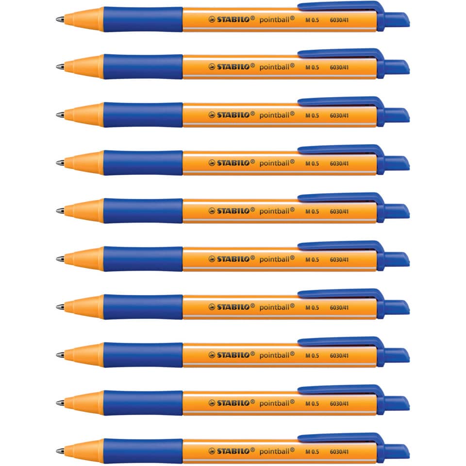 Kugelschreiber pointball®, Druckmechanik, 0,5 mm, blau STABILO 6030/41 STABILO 6030/41 0,5mm